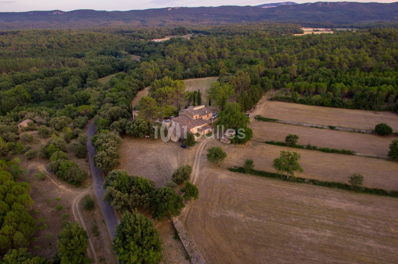 Vue aérienne du Domaine - Mariage - Vue depuis le Nord