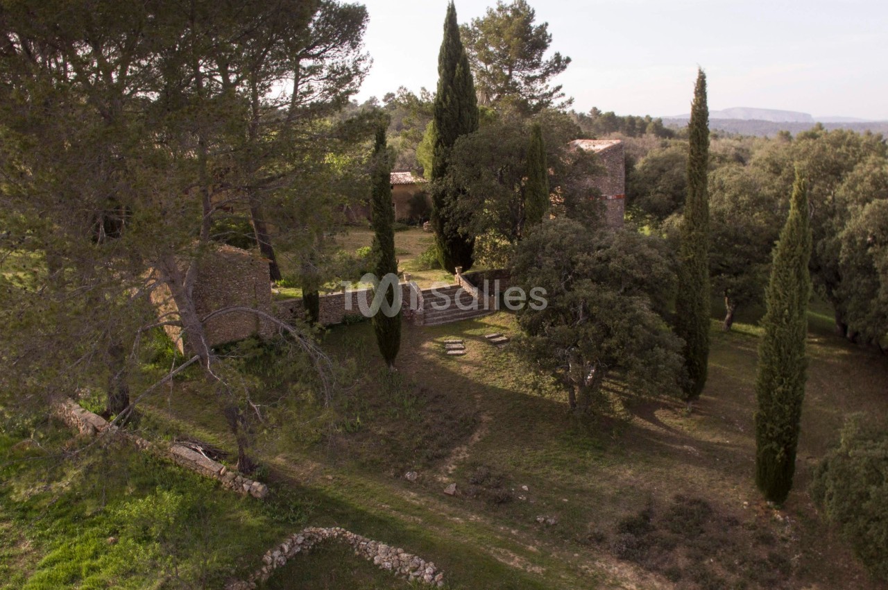 Vue aérienne du Domaine - Vue depuis l'Est